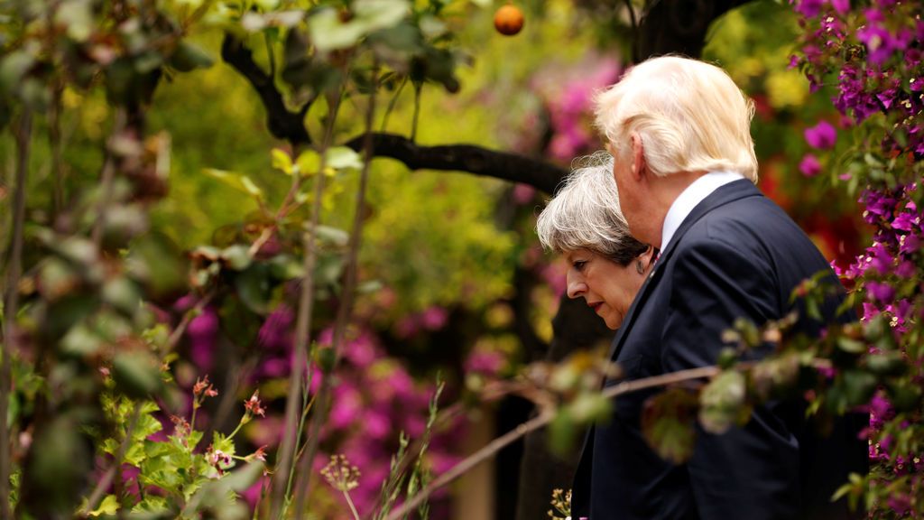 Donald Trump y Theresa May, tras la cumbre del G7