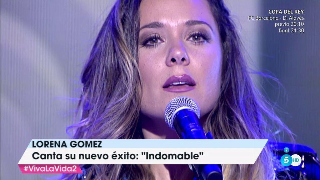 Lorena Gómez, un mar de lágrimas justo antes de cantar 'Indomable'