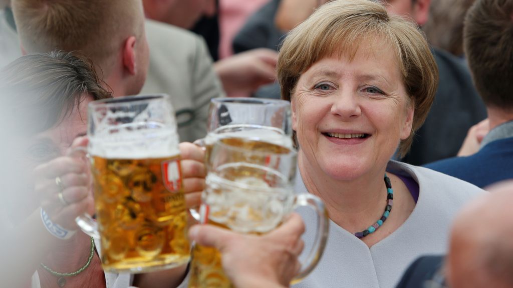 Angela Merkel en el festival de Trudering en Múnich