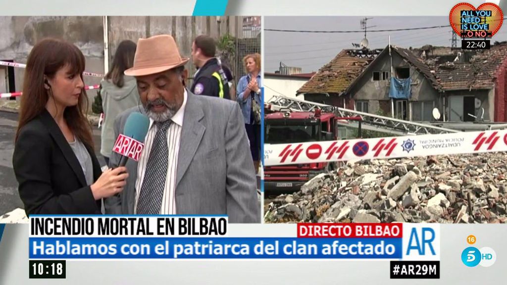 José, patriarca del clan afectado por el incendio con cuatro muertos en Bilbao: "Las soluciones llegan tarde"