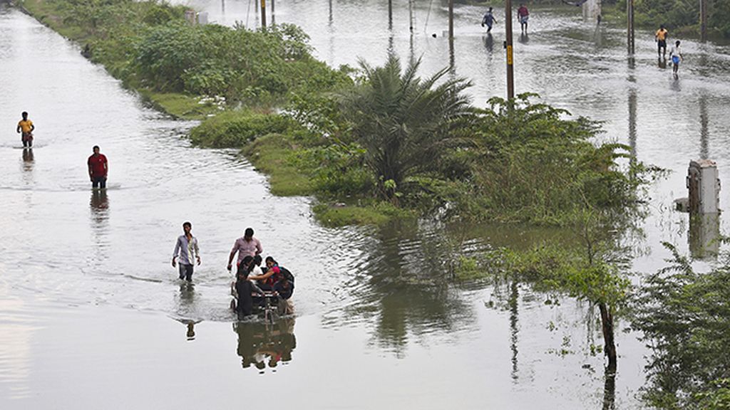 Fotos de las fuertes inundaciones en la India