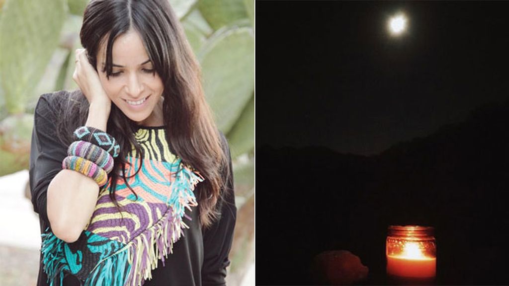 Raquel del Rosario a la luz de las velas...y de la 'Superluna'
