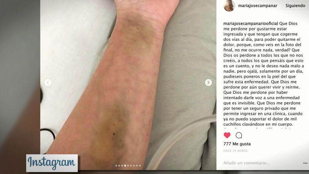 Campanario se lamenta en Instagram y responde a aquellos que le atacan