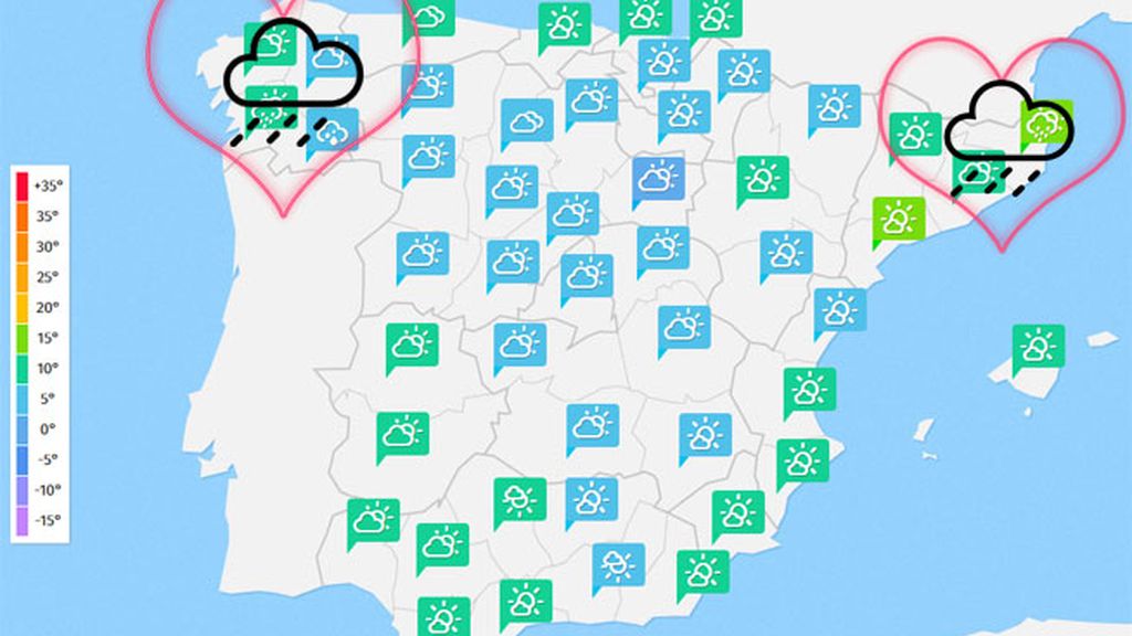 Mapas tiempo san valentin