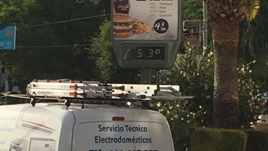 Marimar de la Vega desde Utrera (Sevilla), con 53 grados a las siete de la tarde