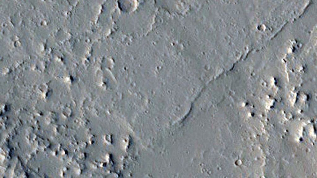 Los restos de lava pueden ser una prueba evidente de que un volcán erupcionó cerca de Olympica Fossae