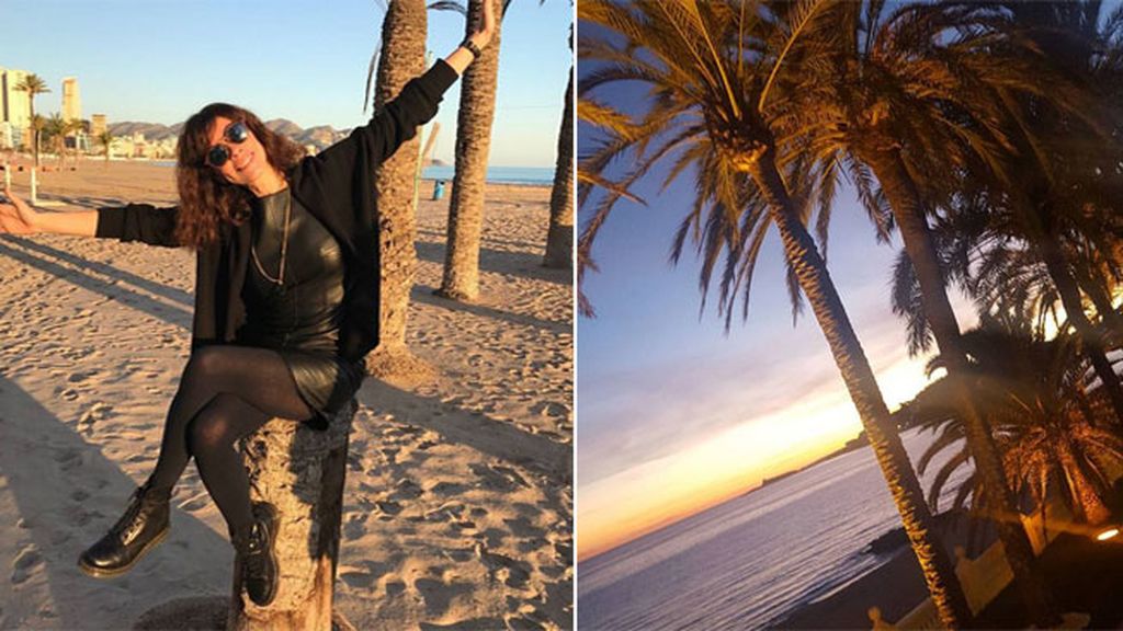 Maribel Verdú pasa unos días en familia en la isla de La Palma