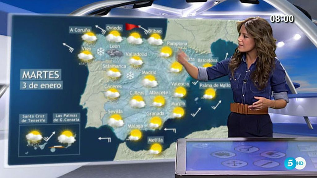 Con las mínimas más gélidas del invierno: sigue el frío y las nubes entran por Galicia
