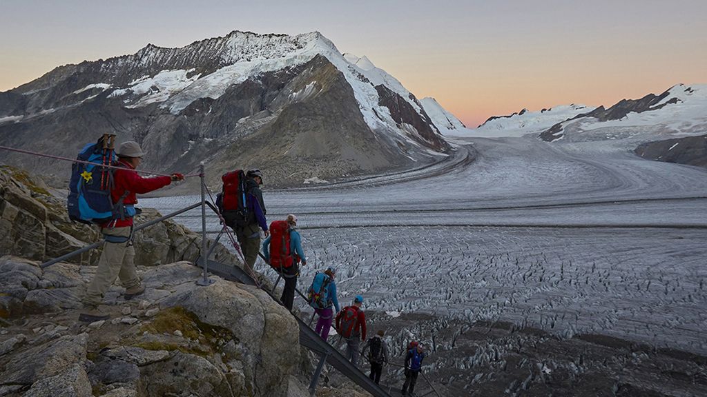 El Gran Aletsch mide 23 kilómetros