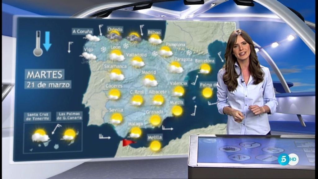 Las precipitaciones remitirán en Canarias y la temperatura será estable en la Península