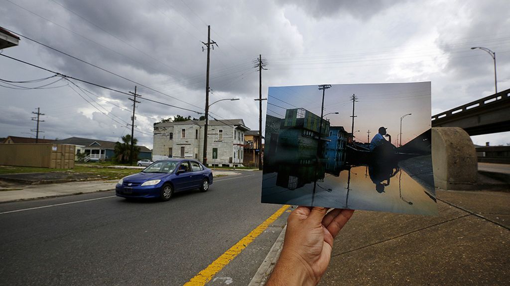 El antes y el después del huracán