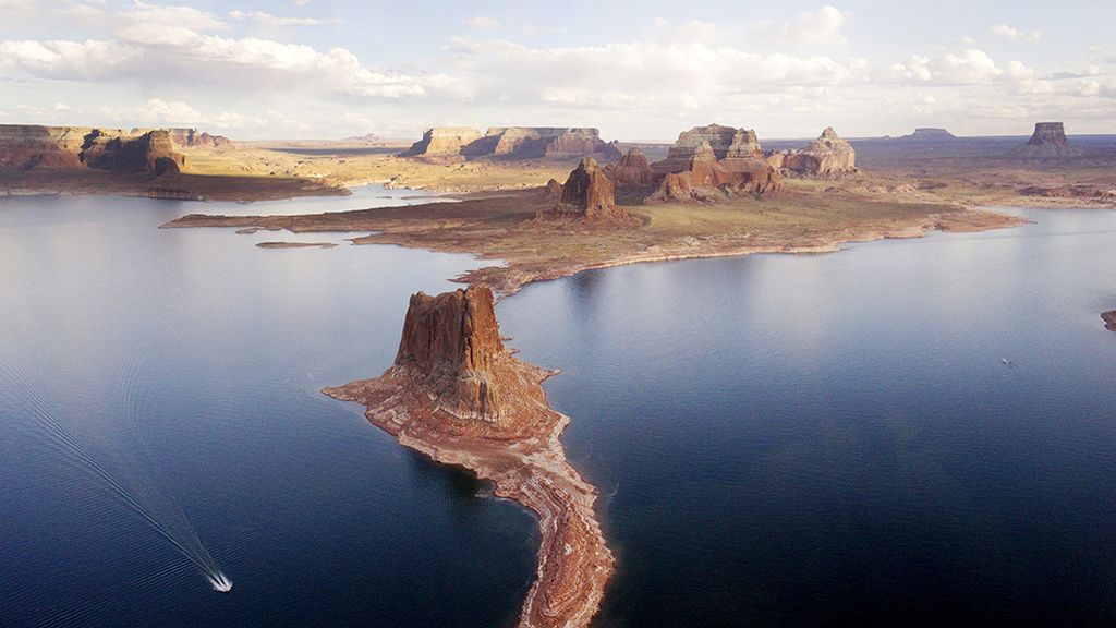 Sequía en el rocoso Lago Powell