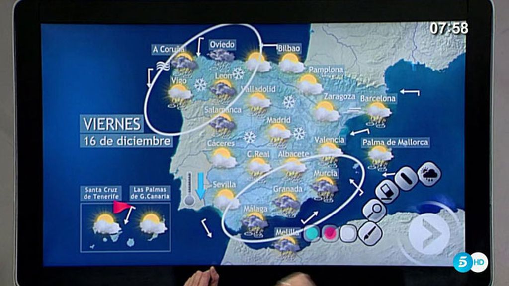 Un nuevo frente entra por Galicia: la lluvia y el frío se quedan todo el fin de semana