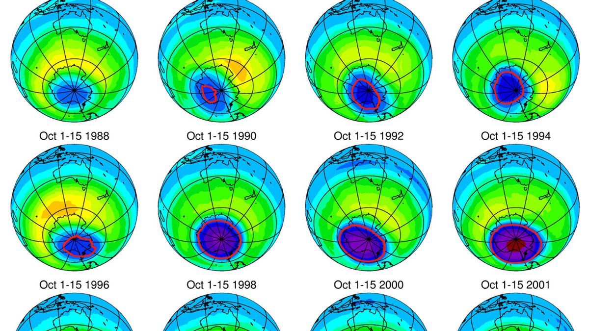 evolución capa de ozono