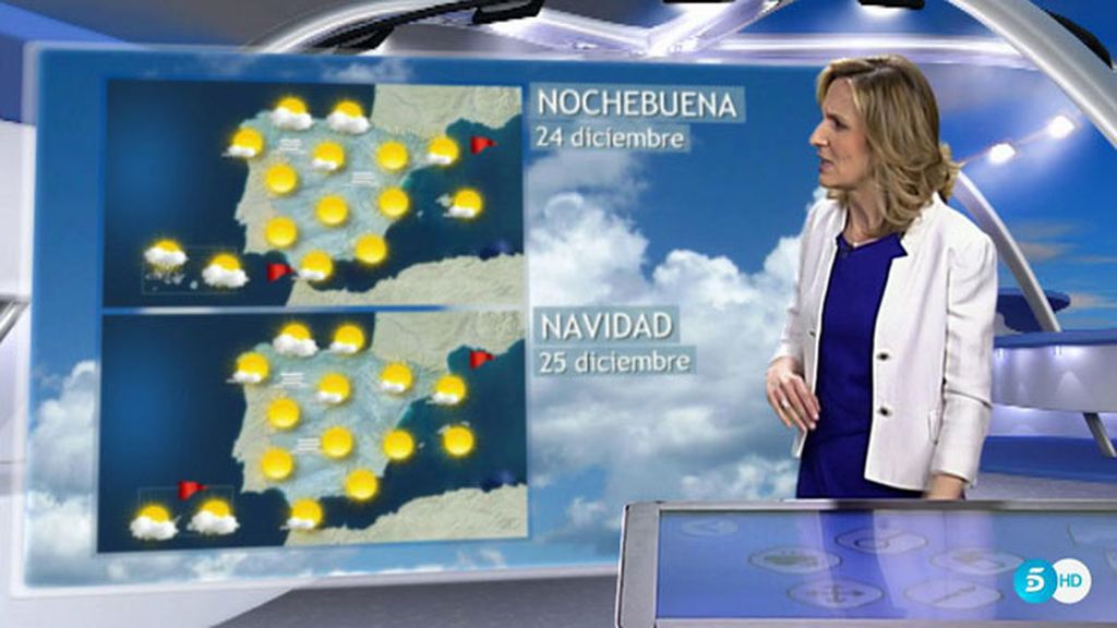 Fin de semana festivo... ¡y con buen tiempo!: la Navidad, sin nubes en todo el país