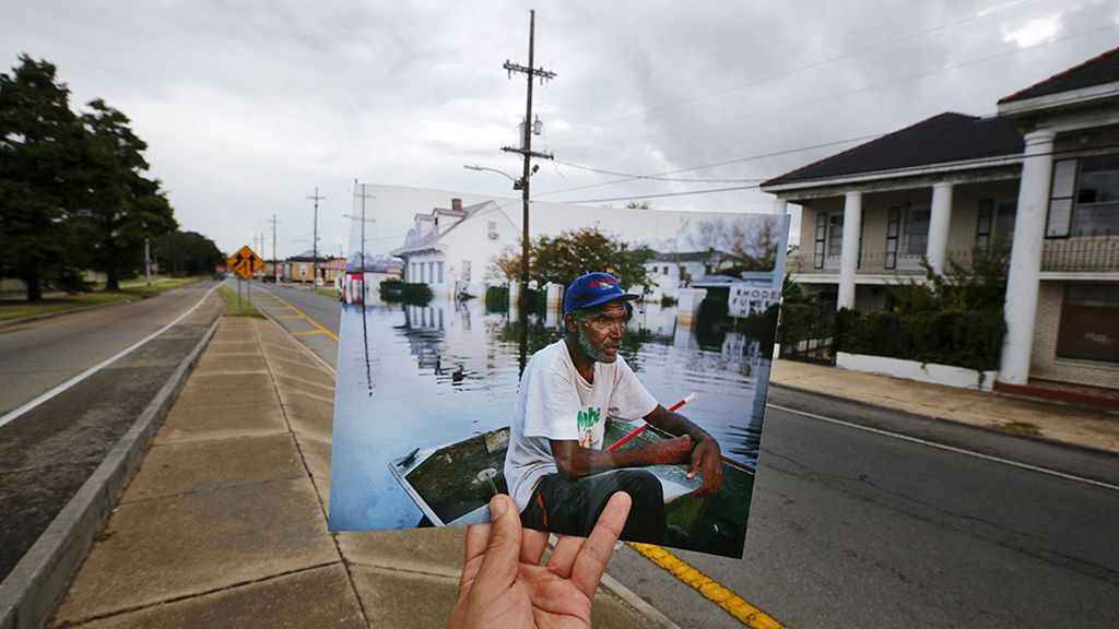 El antes y el después del huracán