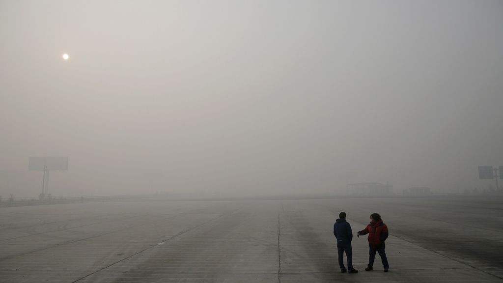 Parece niebla pero no: es la capa de polución en China