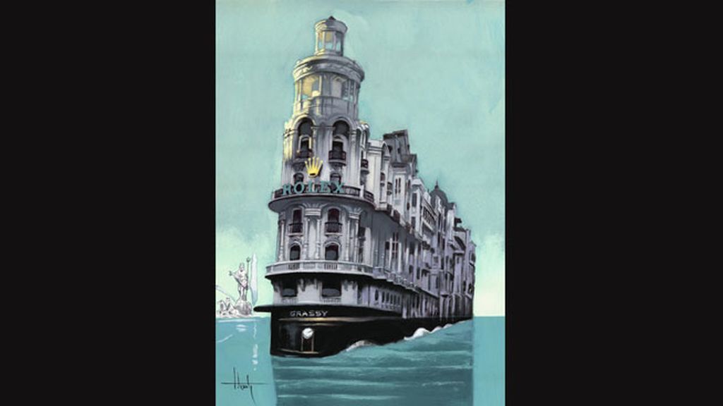 Fernando Vicente y su barco de 'Rolex' navegando por el deshielo del Ártico