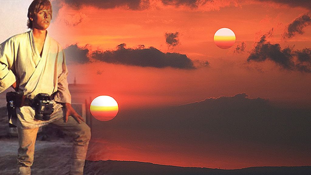 El atardecer de dos soles de Tatooine