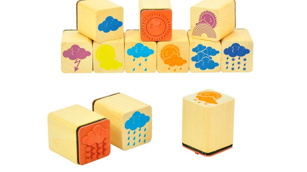 Tampones de tinta para pequeños meteorólogos