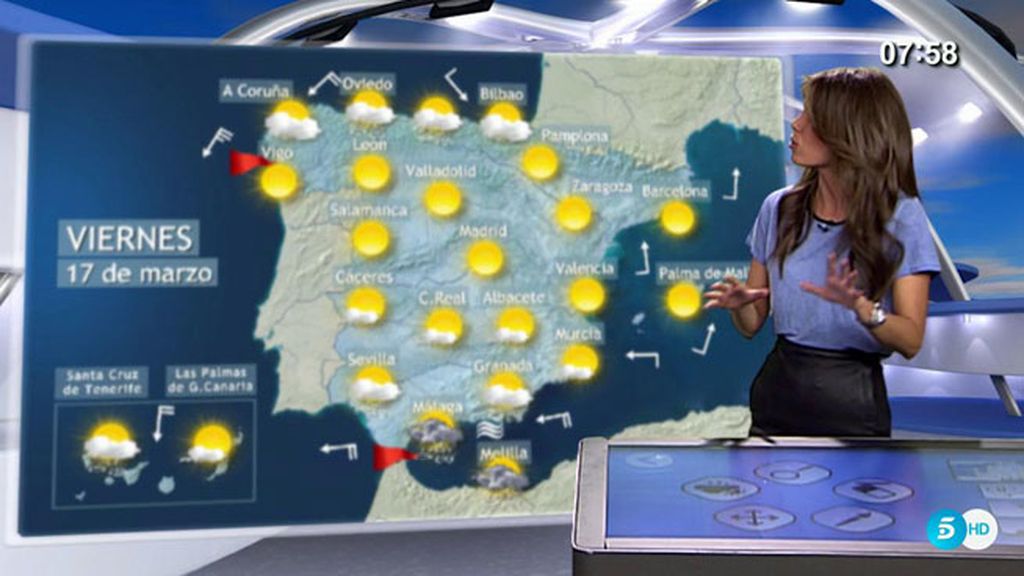 Levante arrollador y olas de 4m: la masa de aire frío permanece en el sur y Canarias