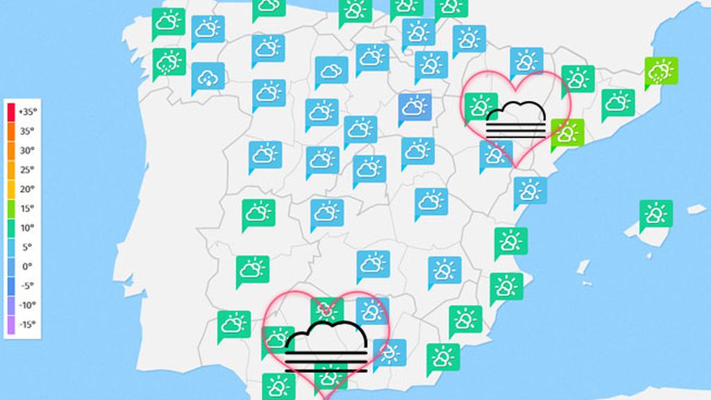 Mapas tiempo san valentin