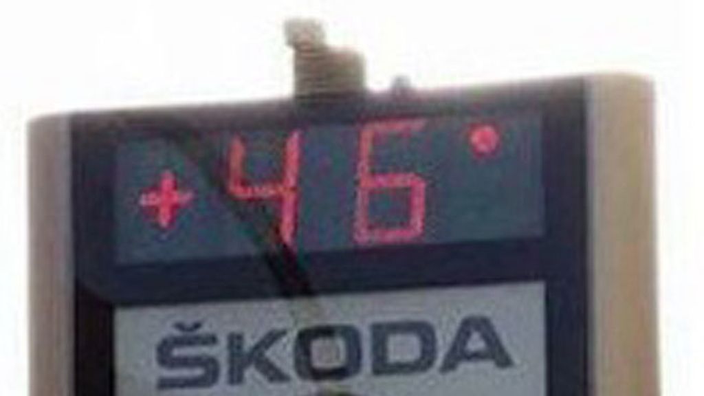 María Romero, con 46 grados bajo el sol de Badajoz