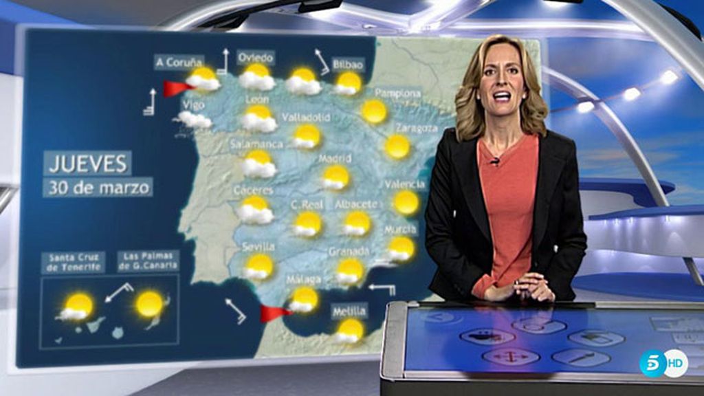 Sol y más de 20ºC en todo el país, pero con viento: será fuerte en el Estrecho y Galicia