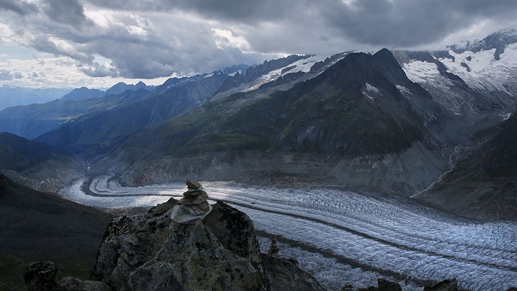 El deshielo del mayor glaciar de los Alpes