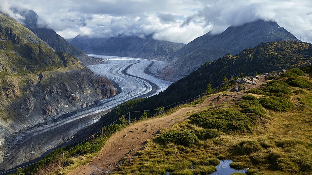 El Gran Aletsch mide 23 kilómetros