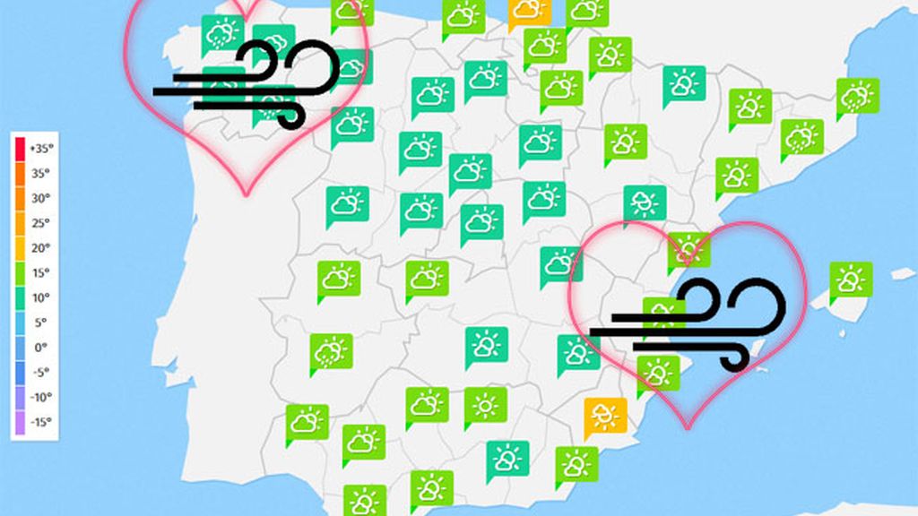 Mapas tiempo san valentin