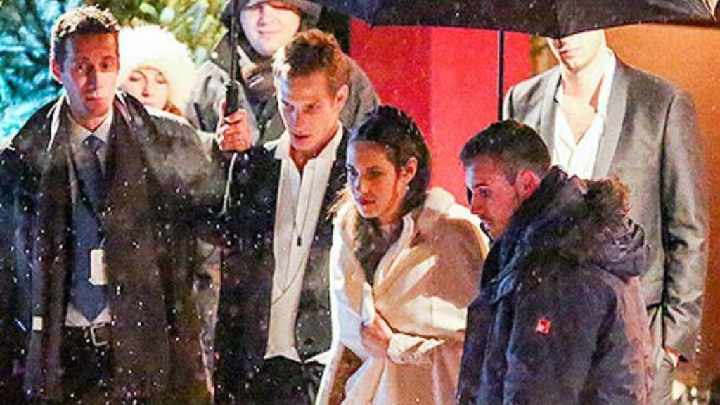Andrea Casiraghi y Tatiana Santo Domingo bajo la nieve