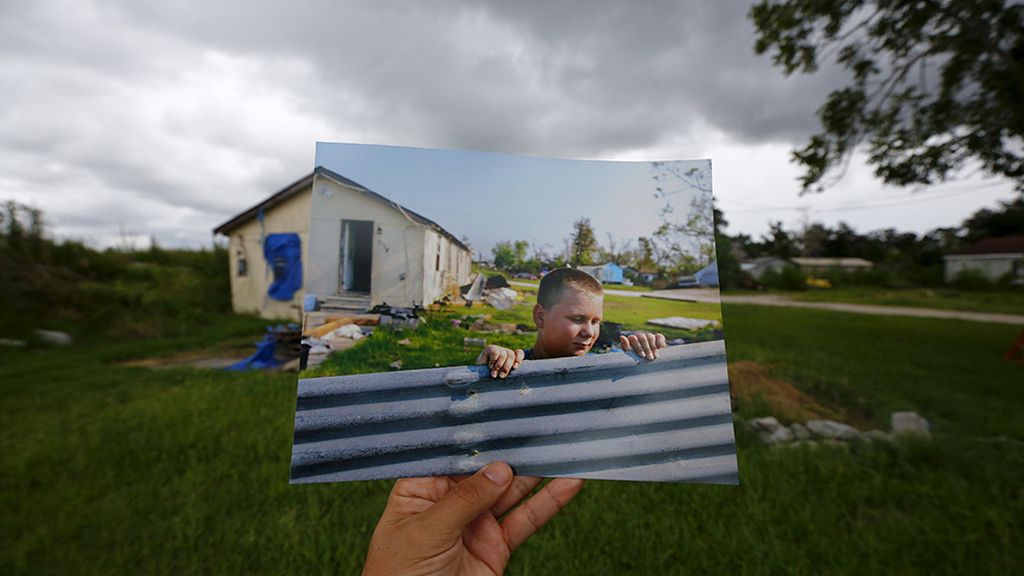 El antes y el después del huracán