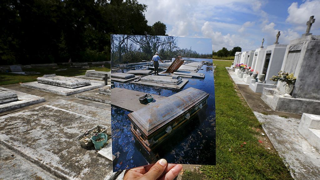 El antes y el después del huracán