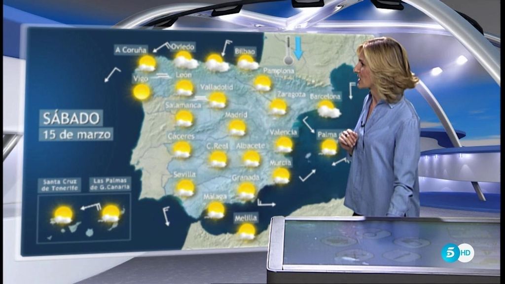 Cielos despejados durante el fin de semana y temperaturas de hasta 30 grados