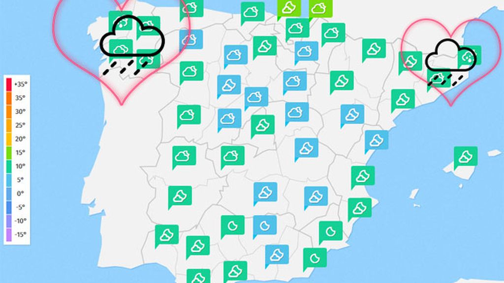 Mapas tiempo san valentin