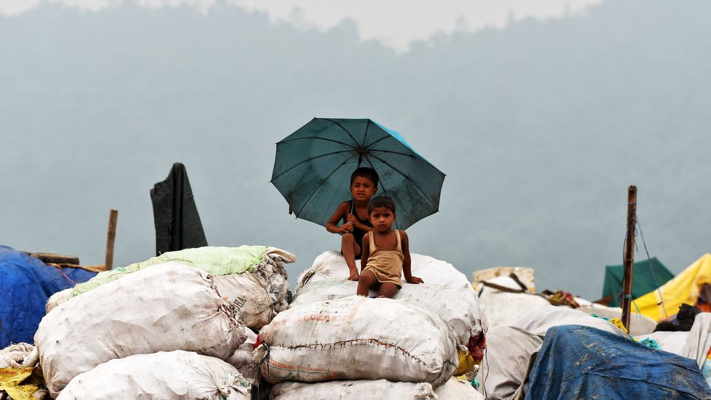 Lluvias en Guwahati, India
