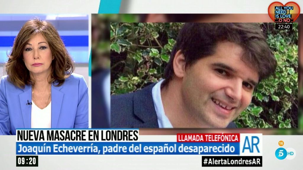 Joaquín, padre del español desaparecido: "Recorrer los hospitales es estéril, están acordonados"