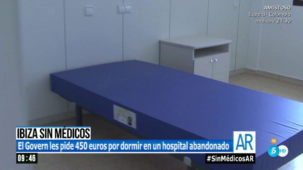 Ibiza pide 450 euros a los médicos por dormir en un hospital abandonado
