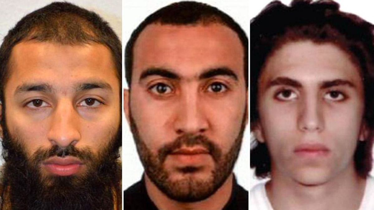 Khuram Shazad Butt, Rachid Redouane y Youssef Zaghba, los tres terroristas de Londres