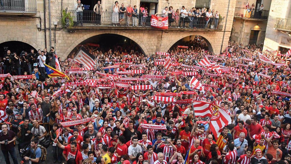 Los cánticos e insultos en la fiesta del Girona contra el Sporting y el Lugo