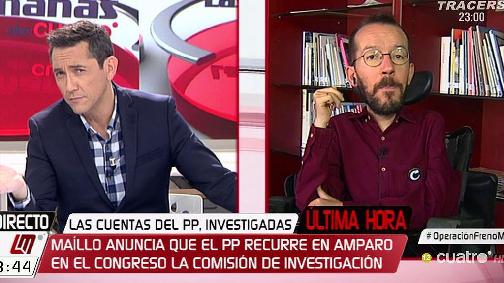 Echenique, sobre el PP: "Llamar inquisitorial a la comisión es una sinvergonzonería"