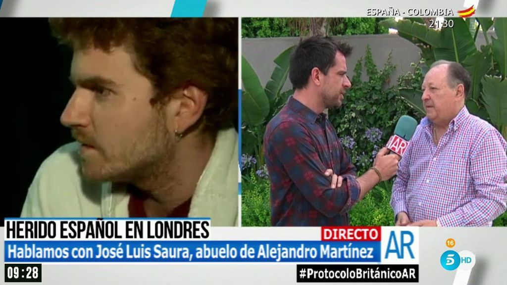 Jose Luis Saura, abuelo del español herido en Londres: "a los pocos minutos me llamó, me dijo que estaba escondido"