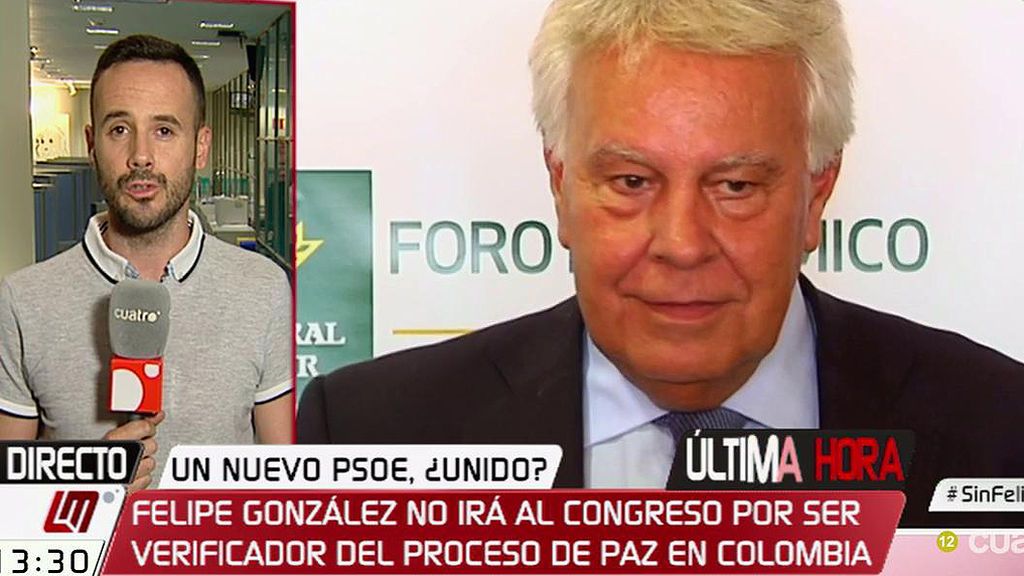 ¿Portazo? González no asistirá al congreso del PSOE porque debe viajar a Colombia