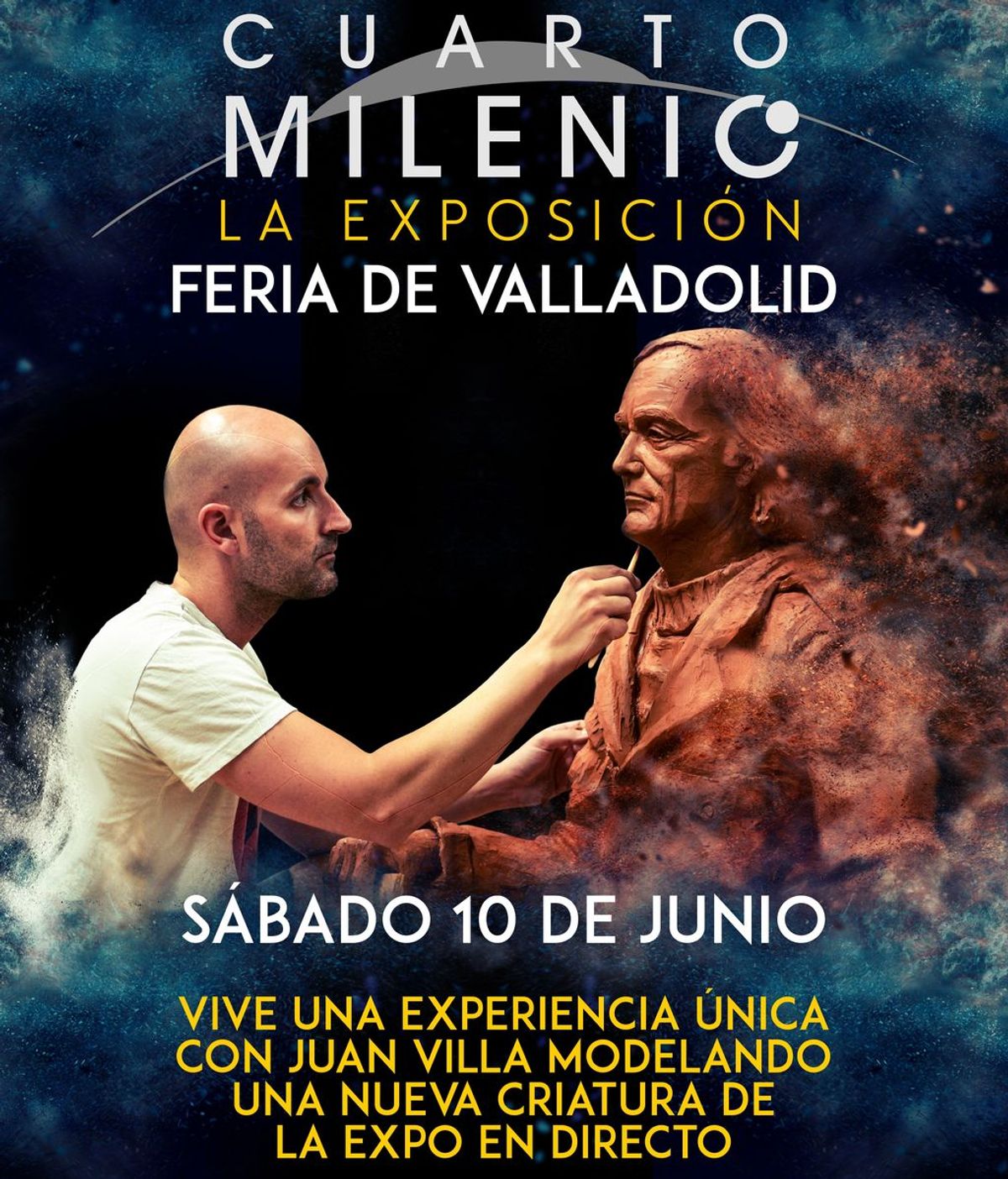 Por primera vez,  en la Exposición de Cuarto Milenio de Valladolid, Juan Villa modelará una escultura en directo