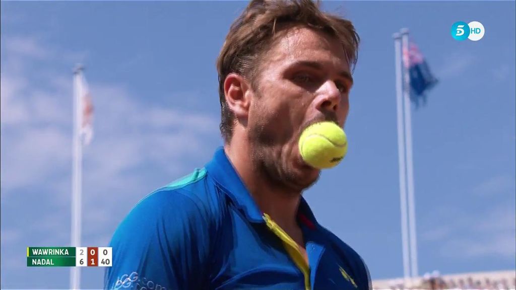 ¡Wawrinka se come la bola de pura desesperación! Así lo ha desquiciado Nadal