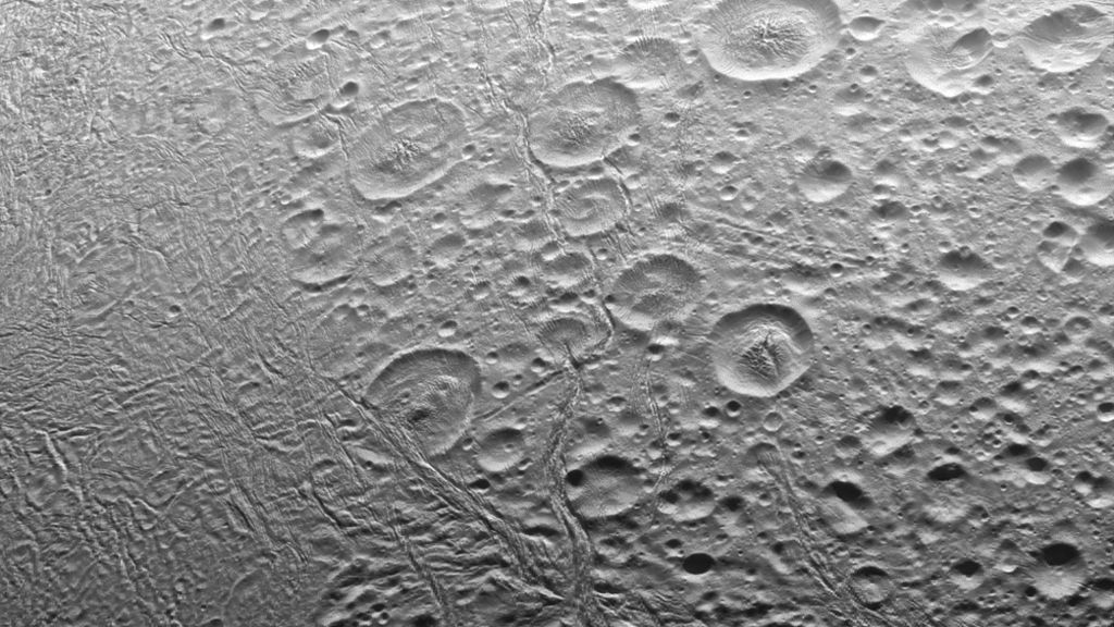 Polo norte de la una Encélado de Saturno