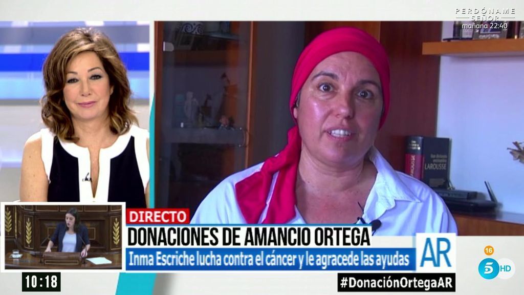Inma lucha contra el cáncer y agradece las ayudas a Amancio Ortega: "Todo ayuda"