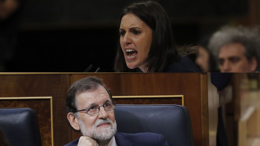 Irene Montero y Mariano Rajoy