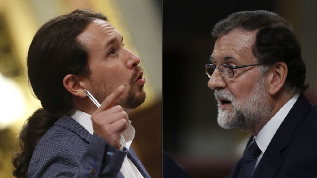 Duro cuerpo a cuerpo entre Pablo Iglesias y Mariano Rajoy